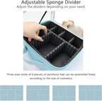 Makeup Bag with Led Mirror, Travel Makeup Organizer with 3 Color Setting & 10X - Image 3