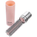 Luxshiny Portable Retractable Round Hairbrush with Nylon Bristles for Detangling and Scalp Massage Compact Travel Styling Tool for Curly and Straight Hair