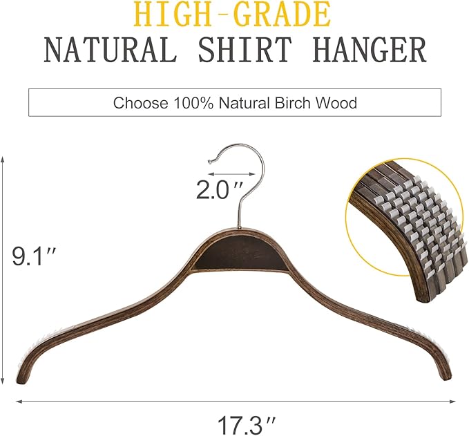 TOPIA HANGER Slim Wooden Hangers - Image 2