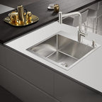 POPFLY 24×18 Inch Drop in Kitchen Sink, Topmount Handmade Single Bowl 18 Gauge - Image 2