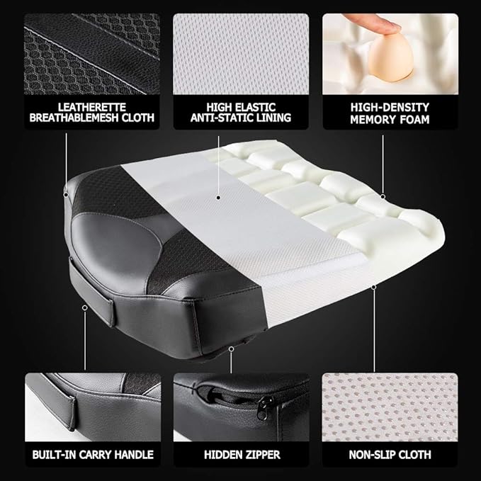 Car Memory Foam Heightening Front Seat Cushion - Image 5