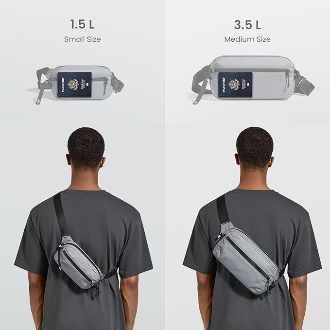 tomtoc 3.5L Sling Bag with RFID Blocking, Crossbody Bag Chest Shoulder Pack - Image 2