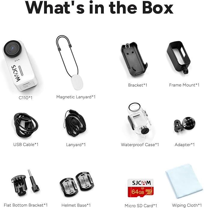 SJCAM C110Plus Magnetic Combo, 4K POV Action Camera - Image 6