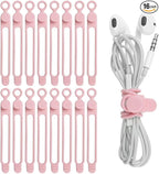 Nearockle 16Pcs Silicone Cable Straps Wire Organizer by ELECTRONICSORGANIZATION