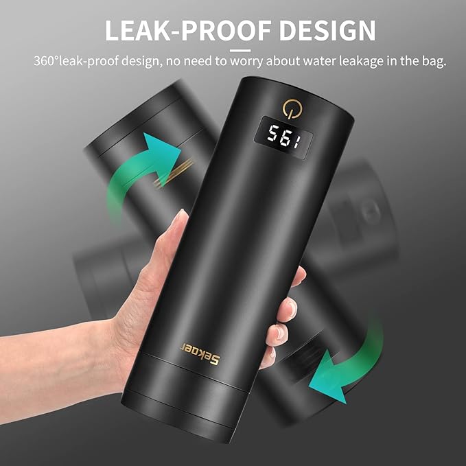 Sekaer Travel Electric Tea Kettle Portable Small Mini Coffee Kettle, - Image 7