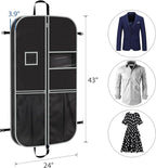 Zilink Upgrade 43" Garment Bag for Suit, Mink Coat and Sweater - Image 3
