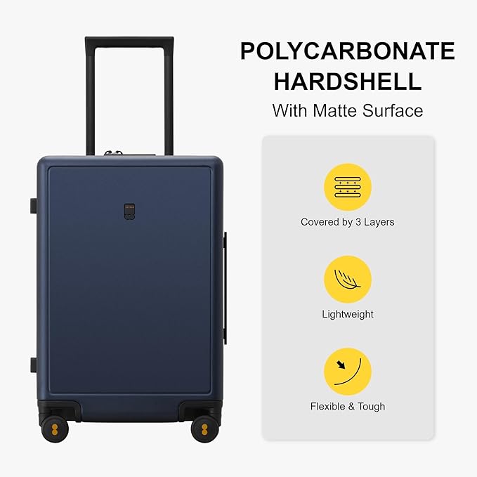 LEVEL8 Elegance Carry-on Suitcase, 20 Inch Carry on Luggage, Hardside Large - Image 5
