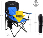 FAIR WIND Oversized Fully Padded Camping Chair, Heavy Duty Quad Fold Arm Chair - Image 3