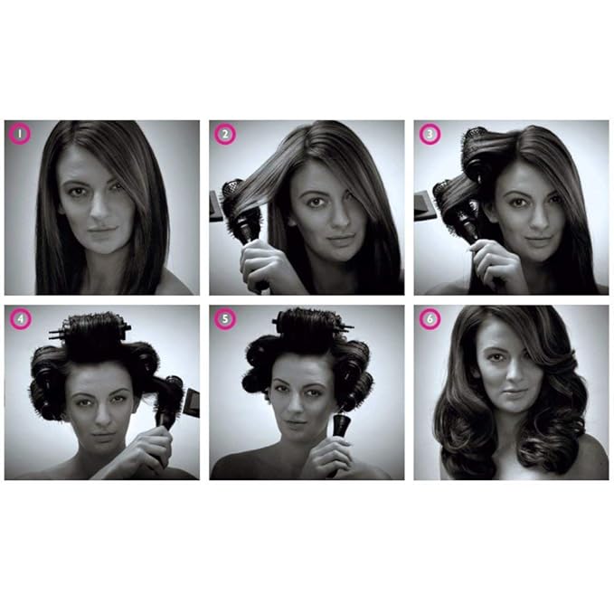 Round Brush for Blow Out - Round Hair Brush Set with Detachable Barrels Styling Tool, Roller with 6 Barrels 1 Handle, 3 Different Hair rollers to Create Your Hairstyle