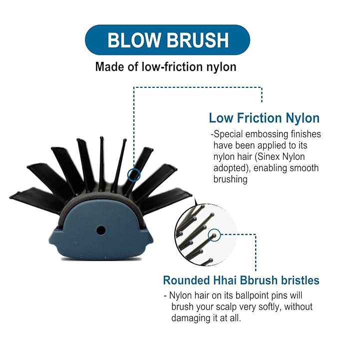 Vess Professional Hair Blow Brush Pro-2000 Ceramic 9 rows Wide Type-English Instruction Manual-Made in Japan