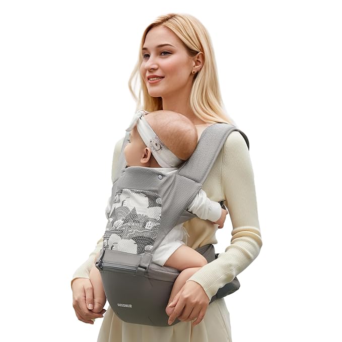 Baby Carrier, 6-in-1 Ergonomic Baby Carrier Newborn to Toddler, by SEEDNUR