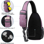 WATERFLY Crossbody Sling Backpack Sling Bag Travel Hiking Chest Bag Daypack - Image 6