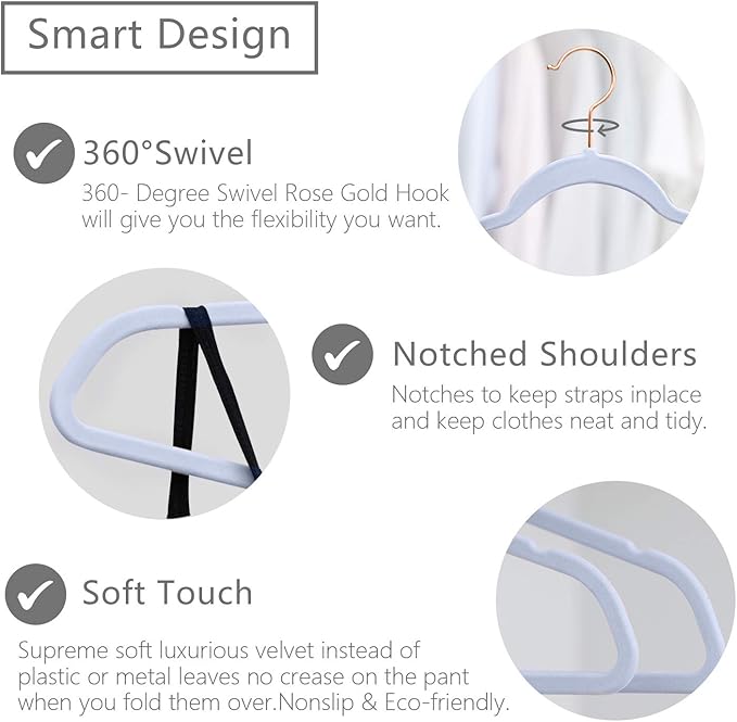 MIZGI Premium Velvet Hangers Heavy Duty - Image 3