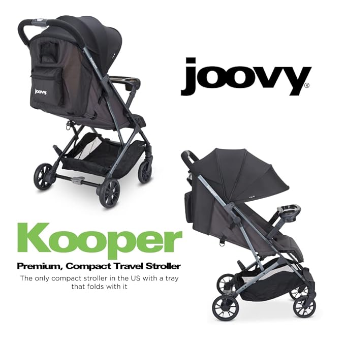 Joovy Kooper Lightweight Baby Stroller Featuring Removable, Swing-Open Tray - Image 2