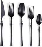 20-Piece Matte Black Silverware Set by Lemeya