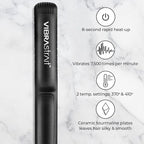 Essential Vibrating Ceramic Flat Iron, 1-Inch | Fast, Frizz-Free Ceramic Hair Straightener | Easy, Gentle Glide for Waves, Curls, Smooth Hair | Professional Hair Styling Tools