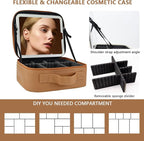 Travel Makeup Bag for Makeup Artists Large Makeup Case, - Image 3