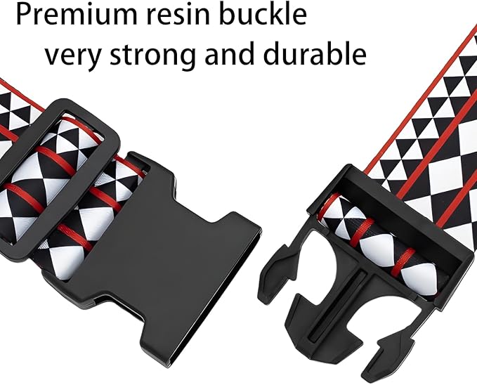 Geometric Arts Luggage Straps for Suitcases, Adjustable Luggage Travel Belt to - Image 3
