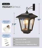 PASAMIC 2 Pack Solar Wall Lights - Image 4