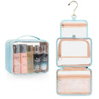 CUBETASTIC Hanging Travel Toiletry Bag, Transparent 3 Comparment Small Travel by CUBETASTIC
