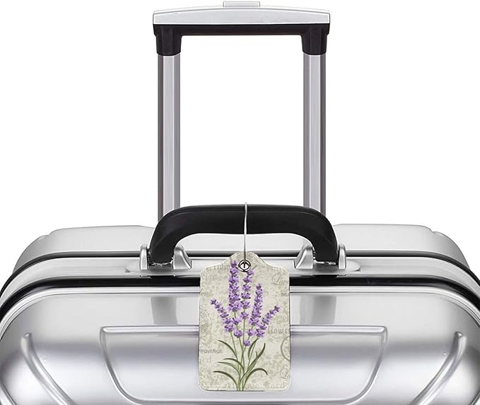 2 Pcs Purple Lavender Luggage Tags - Image 6