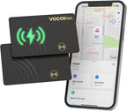 VOCOlinc Air Card Tag Rechargeable Wallet Tracker 1.6mm 2 Pack Black, Item by VOCOlinc