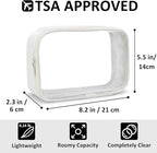 Moyad TSA Approved Clear Toiletry Bag, 1 Pack Quart Size 3-1-1 Liquids Pouch - Image 2
