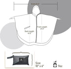 SaphiRose Rain Poncho Jacket Coat Hooded - Image 7