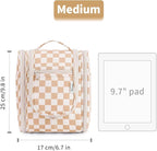 Narwey Small Checkered Hanging Travel Toiletry Bag - Image 8