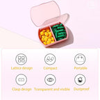 2PCS Small Pill Case Travel Pill Box Cute Pill Organizer - Image 4