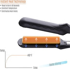 LOVANI Mini Flat Iron 0.5 inch, Dual Voltage Travel Hair Straightener for Short to Medium Hair & Bangs, Small Size Ceramic Tourmaline 3D Floating Plates, Heat‑Resistant Pouch Included