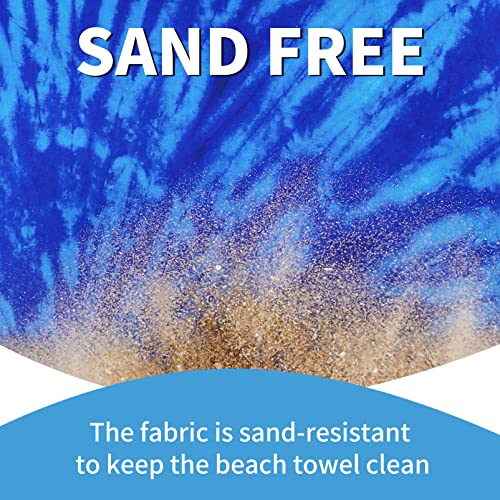 Microfiber Beach Towel Oversized 71x32 (2 Pack Tie Dye Turtle / 71"x32")