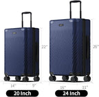 ECOHUB Hardside Expandable Carry On Luggage Sets, Recycled PC 20/24" Rolling - Image 7