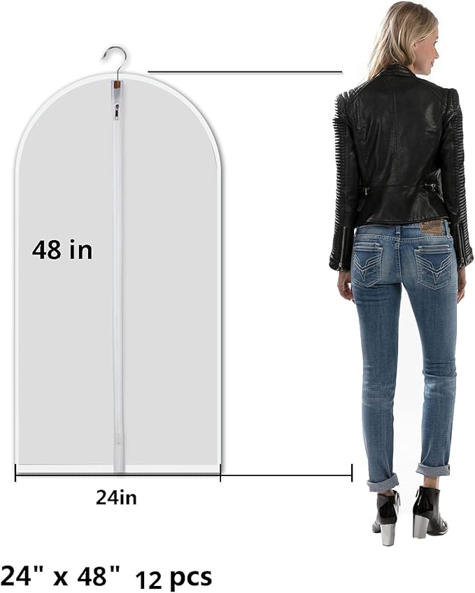 Clear Garment Bags Hanging Clothes Bags - Image 2