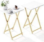 Foldable TV Trays, Small Folding Table, TV Trays Set of 2, TV Dinner Tray by Acovy