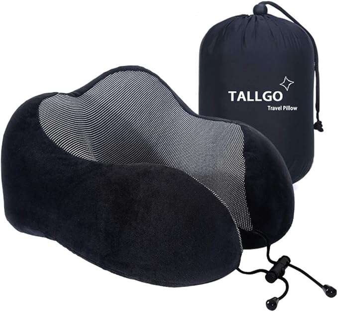 Travel Pillow, Best Memory Foam Neck Pillow Head Support Soft Pillow by TALLGONeckPillowAlwaysHere