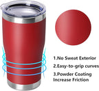 DOMICARE 20oz Tumbler with Lid Stainless Steel Tumblers Bulk, Double Wall - Image 2