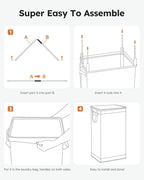 SOLEDI Laundry Hamper with Lid 100L Large & Tall Collapsible Laundry Basket - Image 7