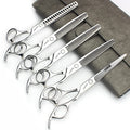 6.5 Inch Stainless Steel Professional Barber Scissors Hair Thinning Scissors Hairdresser or Home Hairdresser Variant (6.5 Inch-5pc)