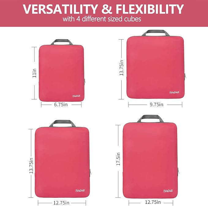 BAGAIL 4 Set/6 Set/8 Set Compression Packing Cubes Travel Accessories - Image 2