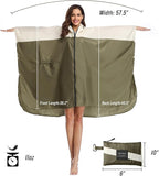 SaphiRose Unisex Rain Poncho Hooded Waterproof Raincoat - Image 6