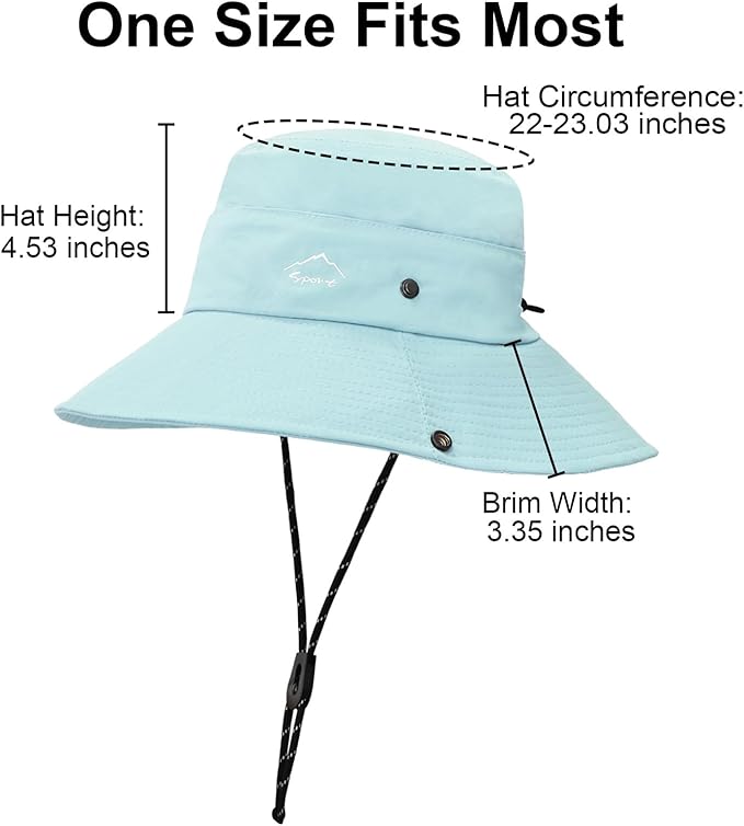 Sun Hats for Women Bucket Hat UV Protection Fishing Hat Wide Brim Safari Hats 2 - Image 5