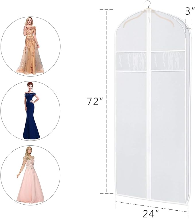 Zilink Dress Garment Bags for Storage 72-inch - Image 2