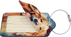 Dog Leather Luggage Tag with Stainless Steel Ring, Fun Name Id Card Cover - Image 2