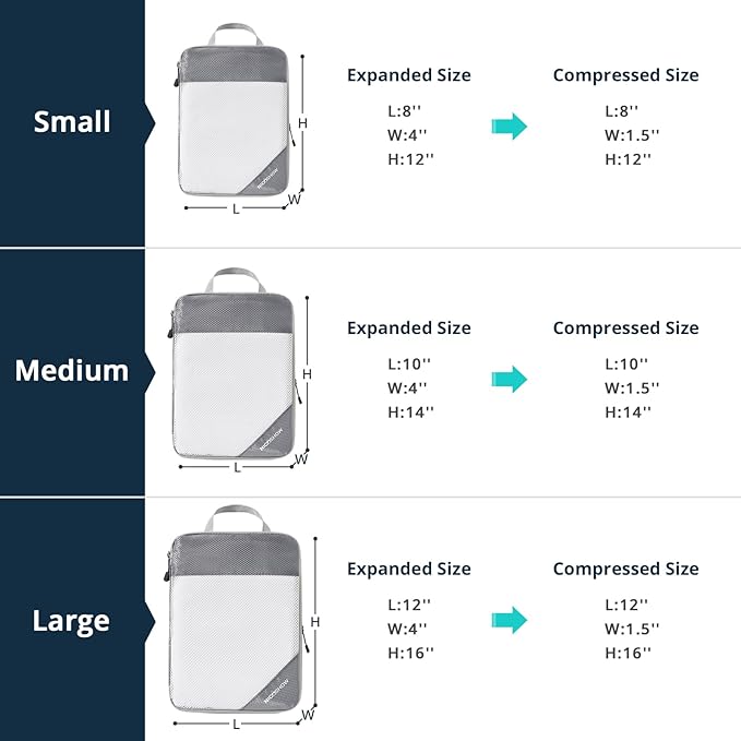 6 Set Compression Packing Cubes - Image 4