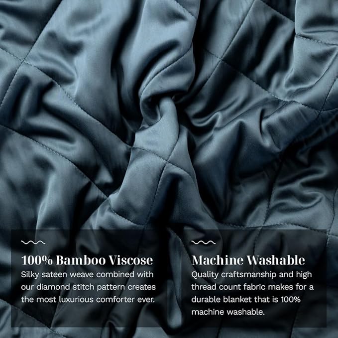 LUXOME Lightweight Blanket | 100% Rayon from Bamboo Fabric & Fill | King/Cal - Image 4