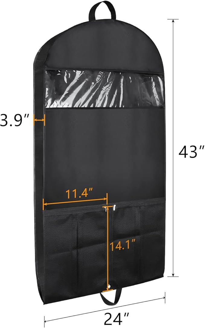 Zilink GarMen&Woment Bags for Hanging Clothes 43/'' Suit Bags for Men&Women - Image 3