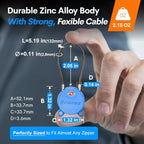 Forge TSA Approved Luggage Locks Ultra-Secure Dimple Key Cable Locks - Image 6