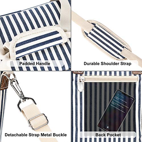 6 Bottle Wine Cooler Bag (Blue Stripe)