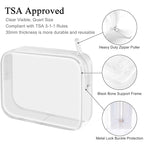 Lermende 2pcs Clear Toiletry Bag TSA Approved Travel Bag, Carry On - Image 3